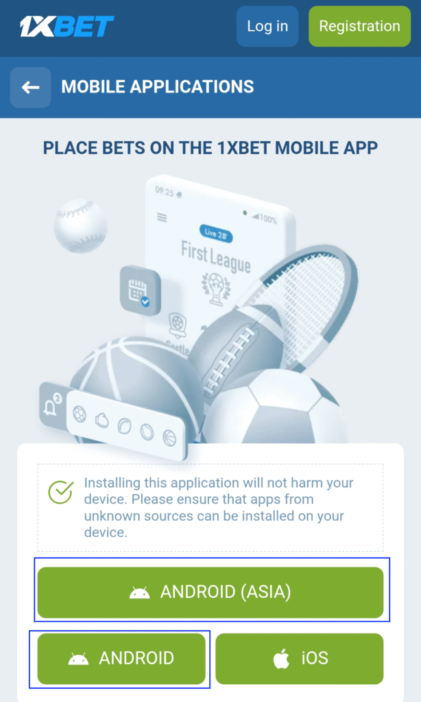 Langsung Download 1xBet App dari Situs Resmi